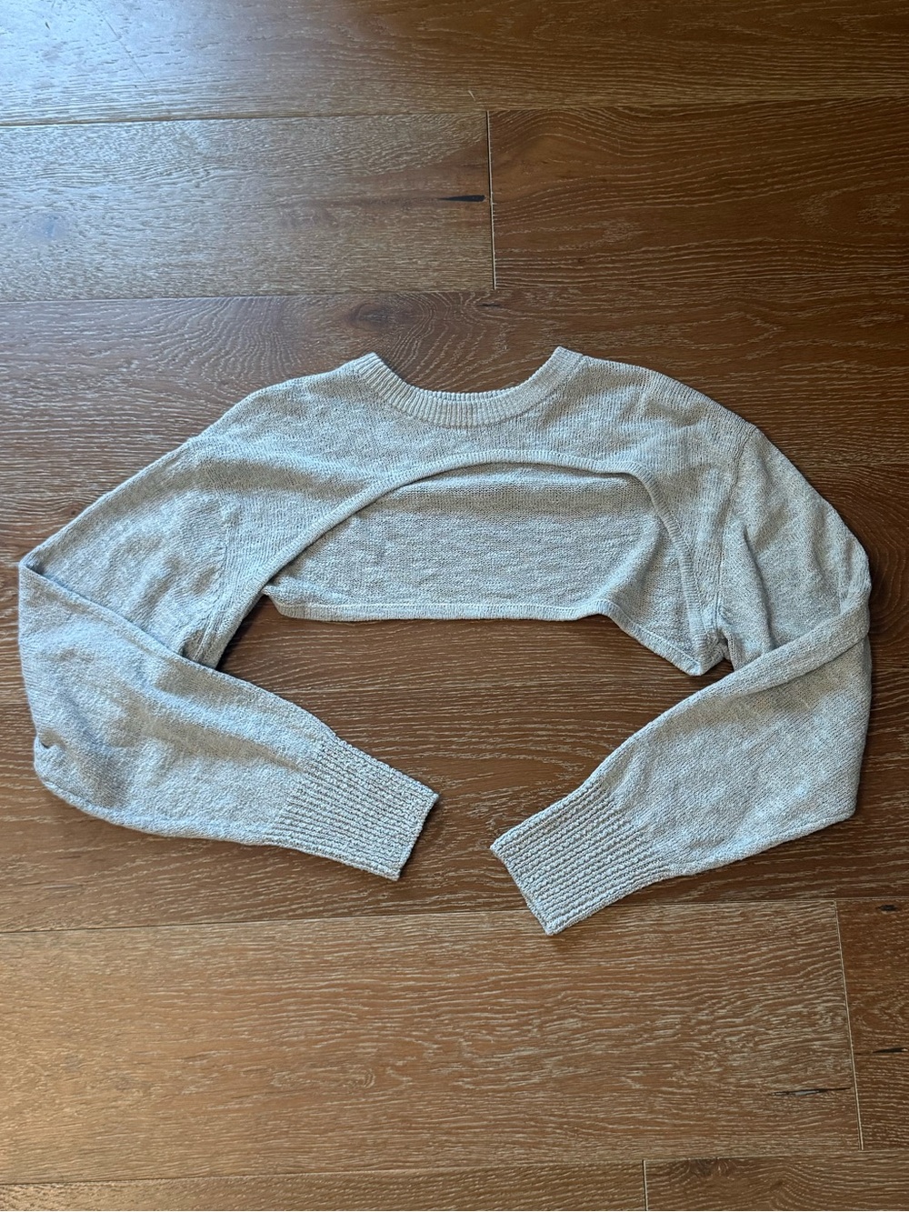 INSILENCE Light Gray Cropped Shrug